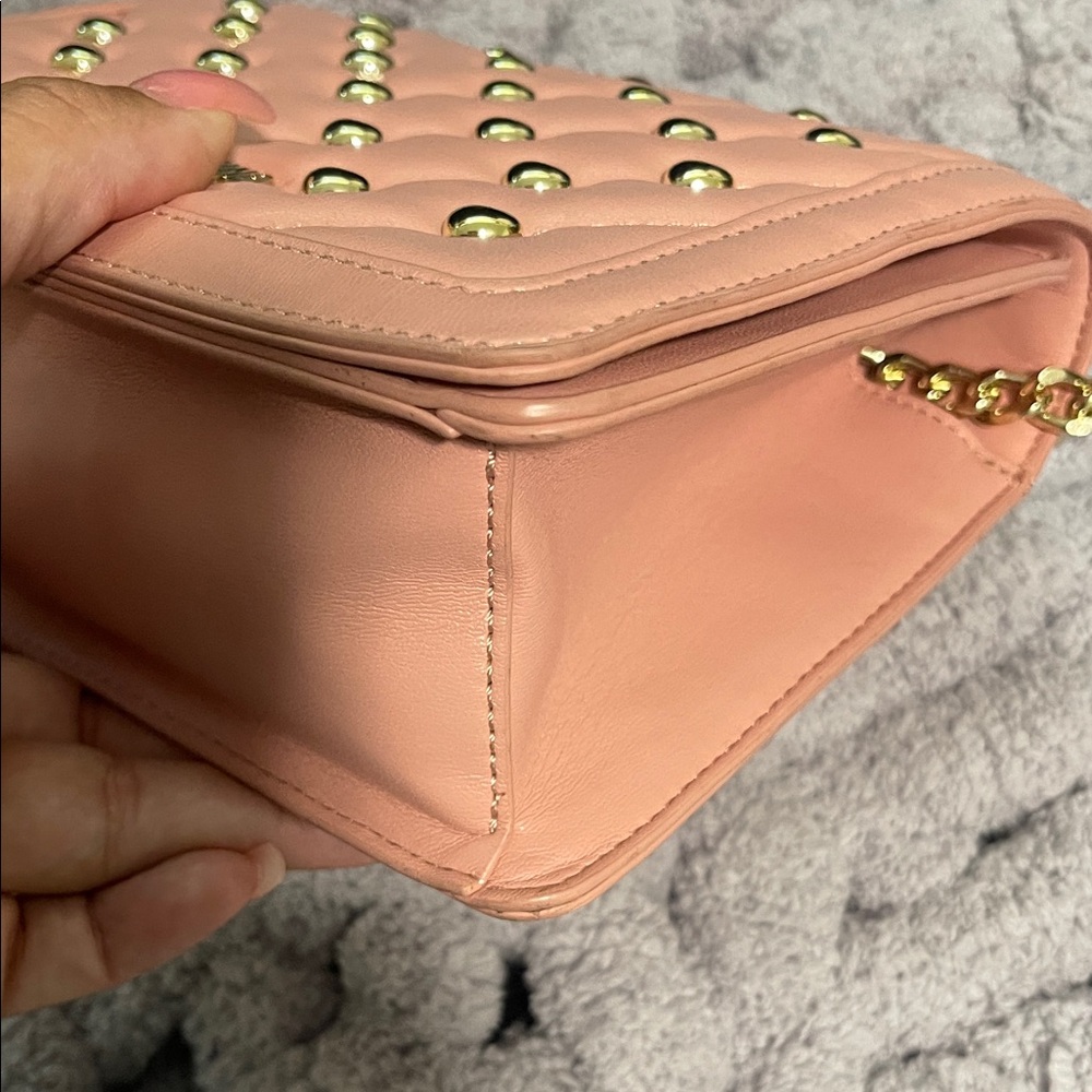 Love Moschino Pink Heart-Studded Crossbody Bag - Picture 8 of 12